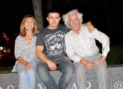Lex Fridman with his father and mother