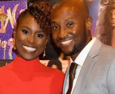 Louis Diame with her wife Issa Rae.