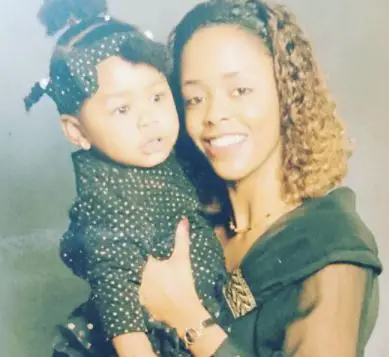 Mikey Lorna Tyson with her mother Kimberly Scarborough when she was a kid.