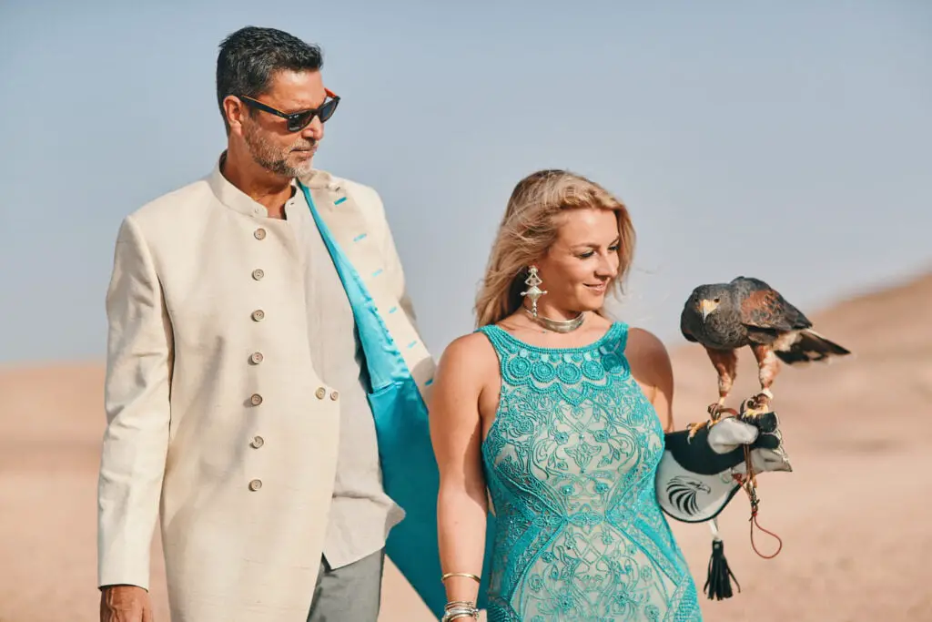 Wedding of Raoul Pal and Anoush Pal in the Marrakesh desert.