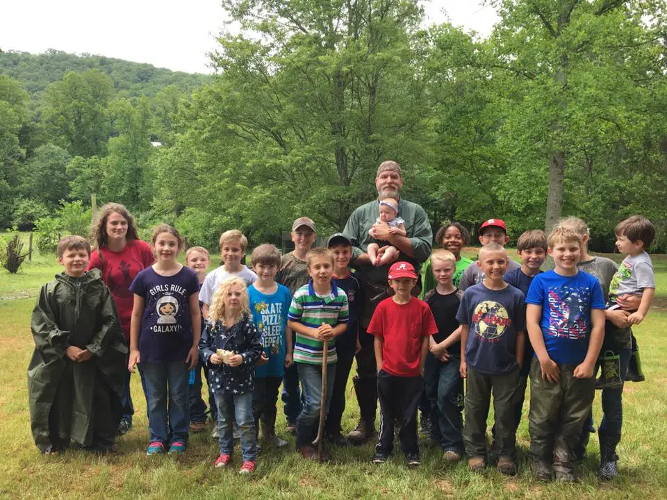 Alan Kay teaching Outdoor Survival skills to the homeschool group