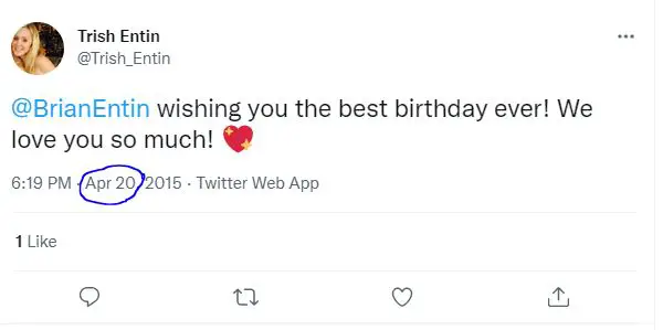 Brian Entin's Birthday Tweet