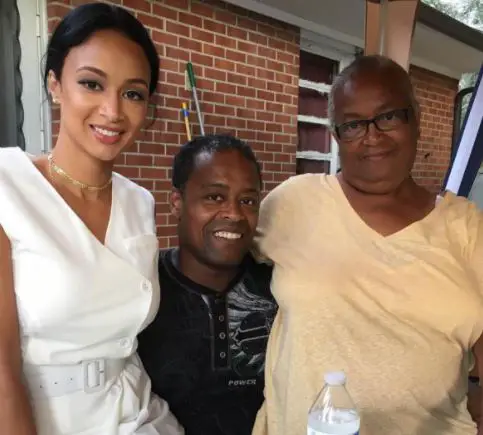 Draya Michele with her father and mother Valeria Diaz