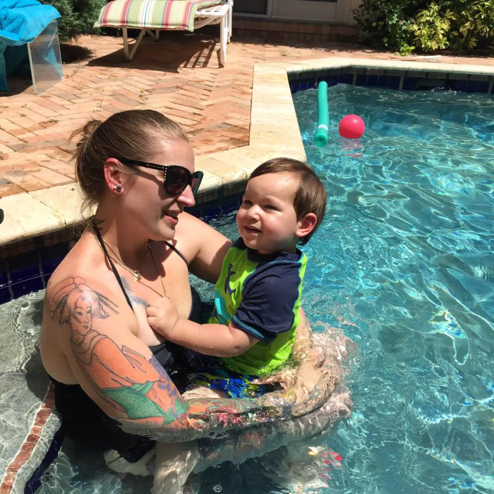 Christie Ashenoff with her son