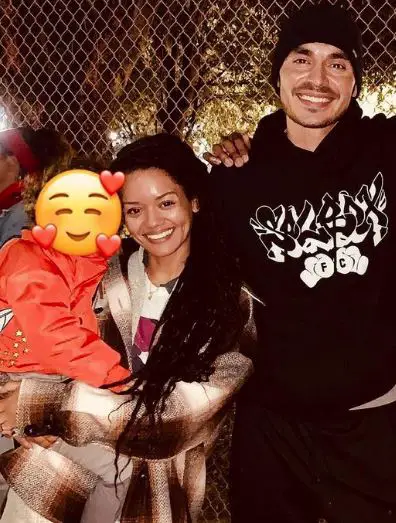 Adelfa Marr and Manny Montana with her son