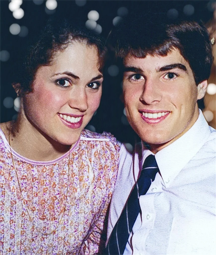 An-old-photo-of-Jay-Bilas-with-his-wife-Wendy-Bilas