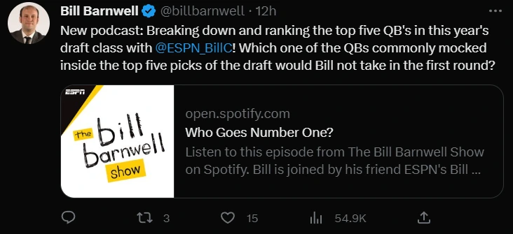 Bill-Barnwell-tweeting-about-his-podcast