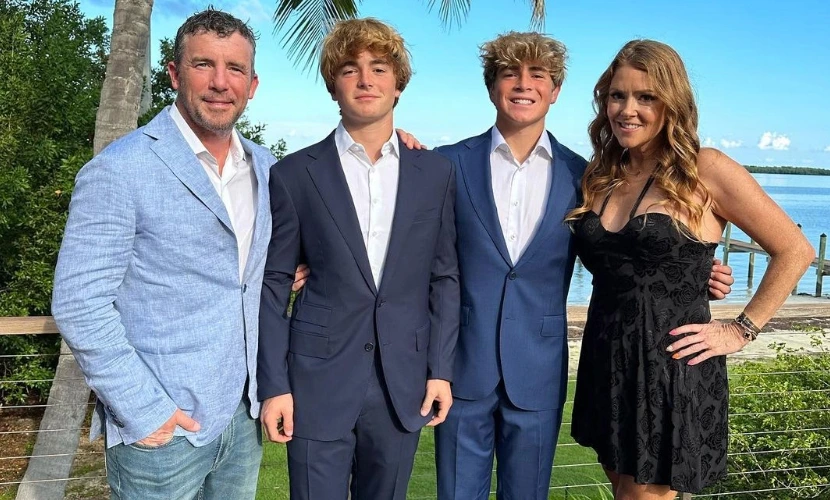 CEO-of-Tarte-Cosmetics-Maureen-Kelly-with-her-Partner-and-Sons